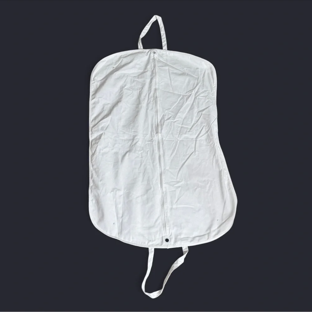 Gucci White Garment Bag Huge Zip Snap Fold Handles